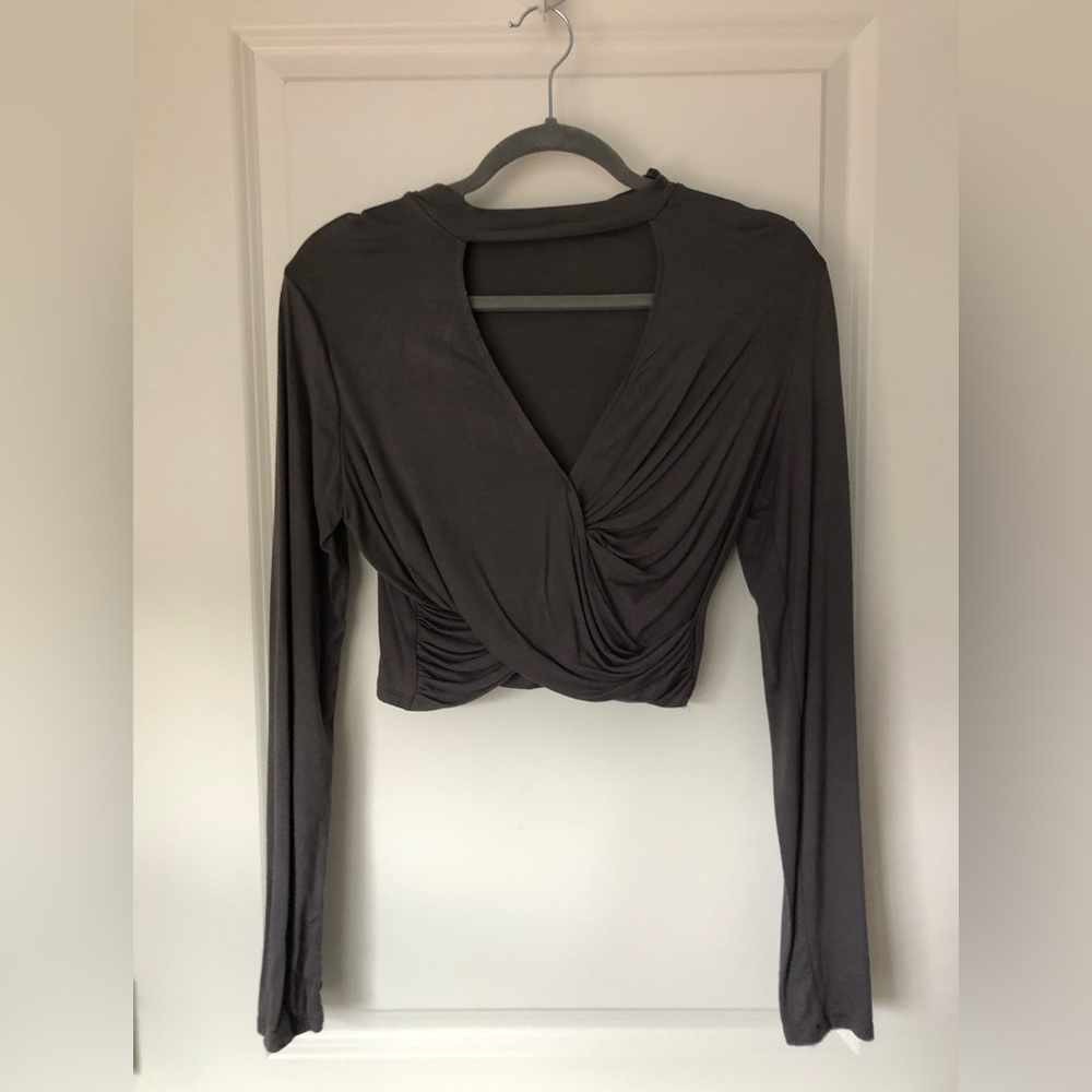 Mustard Seed Brand Top-Charcoal Grey (never worn!)